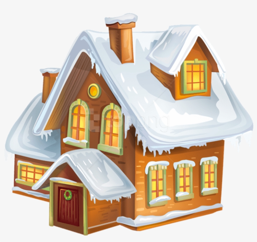 Christmas Winter House Transparent Png Clip Art Image - House Transparent Clipart, transparent png