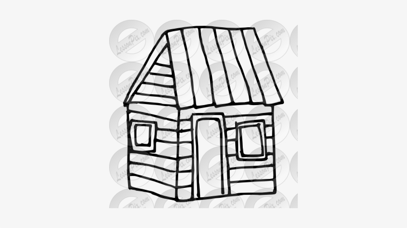 19 Log Cabin Vector Black And White Library Black And - Clip Art, transparent png