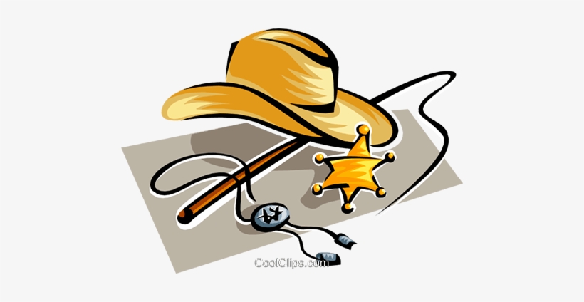 Cowboy Hat With Sheriff Badge Royalty Free Vector Clip - Western Clip Art, transparent png