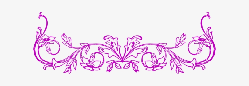 Pink Flower Clipart Flower Bottom Border - Horizontal Flower Design Png, transparent png