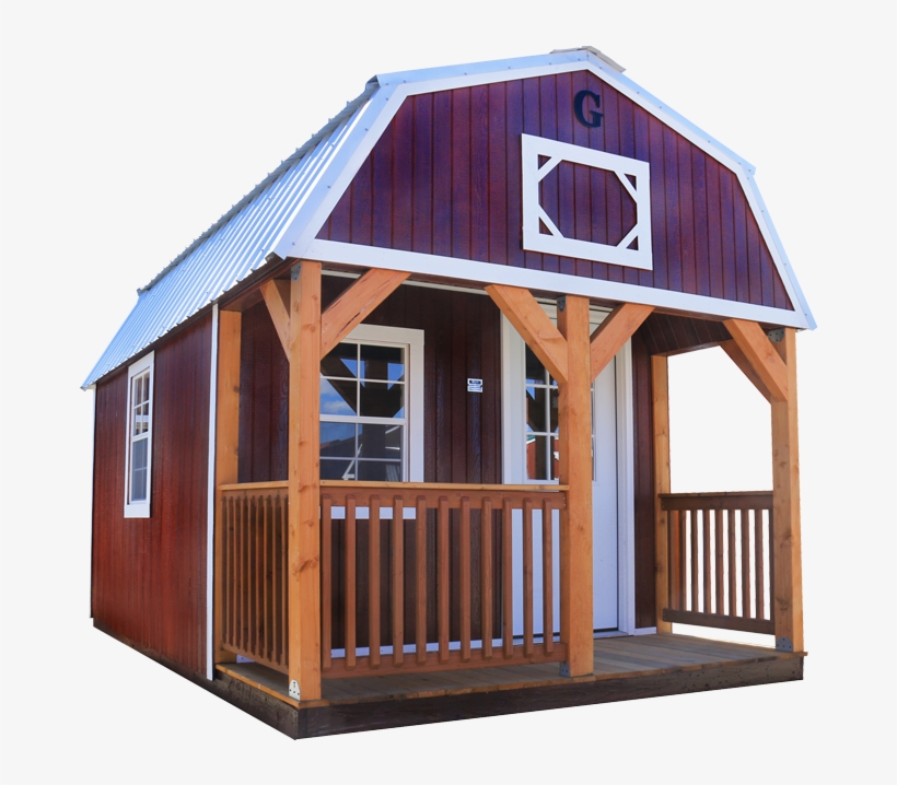 Urethane Lofted Barn Cabin - Building, transparent png
