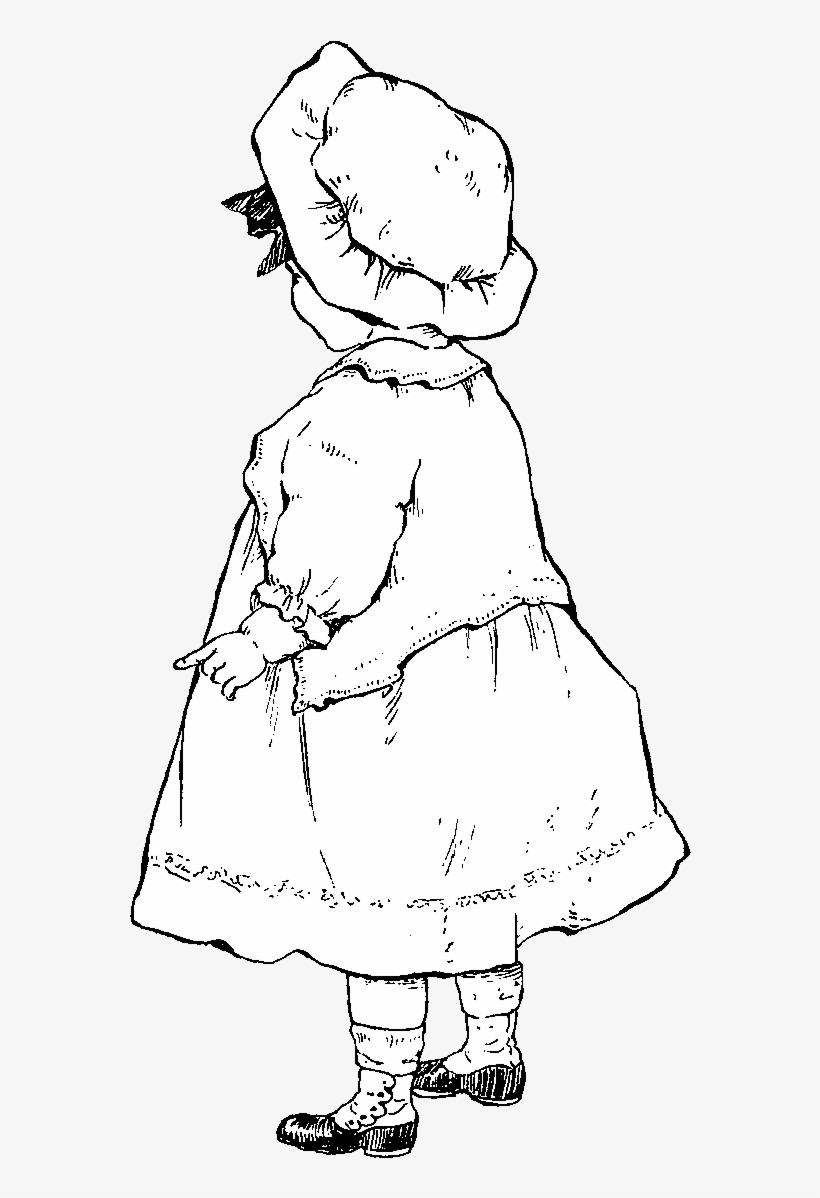 Clipart Vintage Girl Png - Illustration, transparent png
