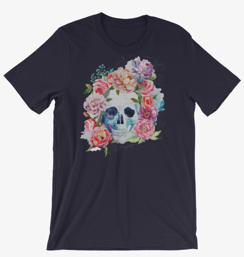 Watercolor Roses Skull T-shirt - Macbook Pro 13 Inch Rubberized Hard Case Ar, Watercolor, transparent png