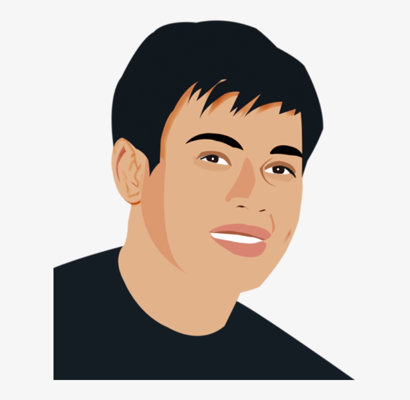 A Man Head Silhouette Clipart Vector - Black Haired Man Clipart, transparent png