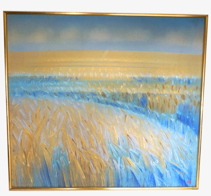 "gold Barley" Oil On Canvas By Robert Hurdle - Drawing, transparent png