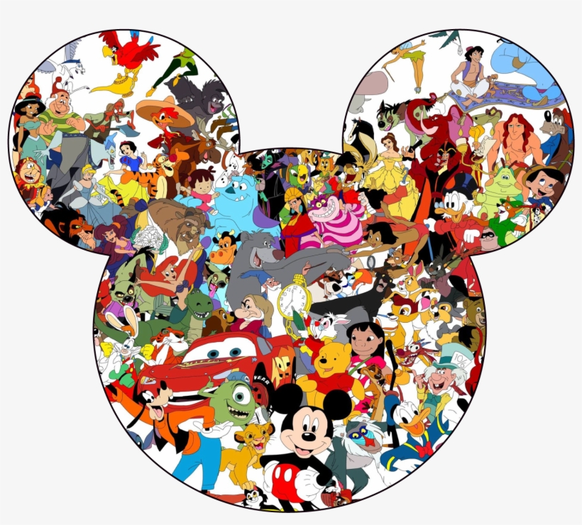 1 Of 4 Mickey Mouse Head Silhouette Disney Characters Disney