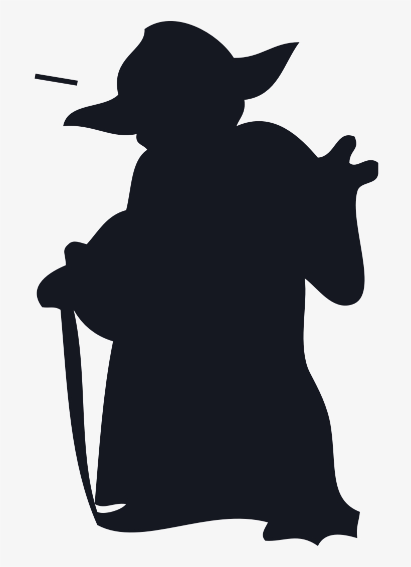 Yoda Silhouette Png - Star Wars Topps Funny, transparent png