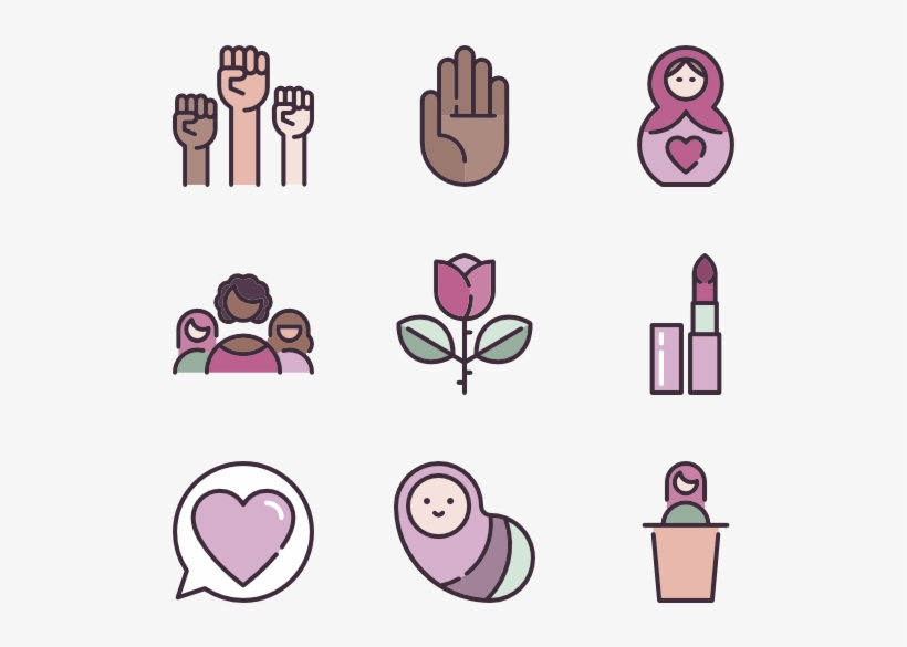 Linear Womens Day Elements - Der März Der Frauen Mauspad, transparent png