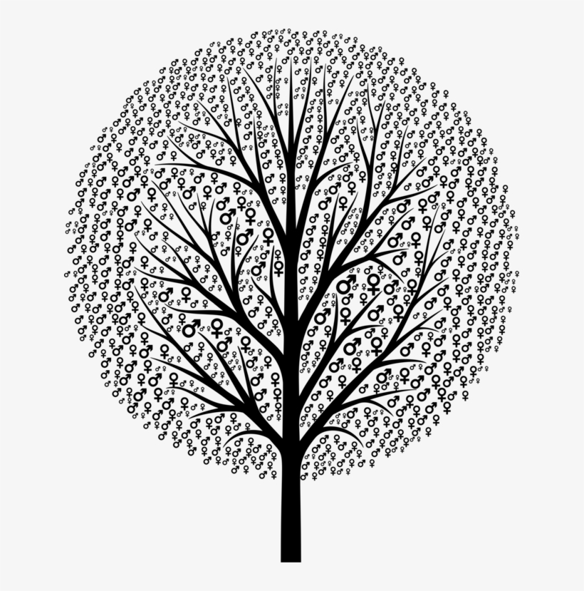 Gender Symbol Tree Female - Gender Symbols, transparent png