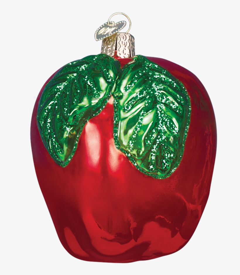 Apple Glass Ornament By Old World Christmas, transparent png