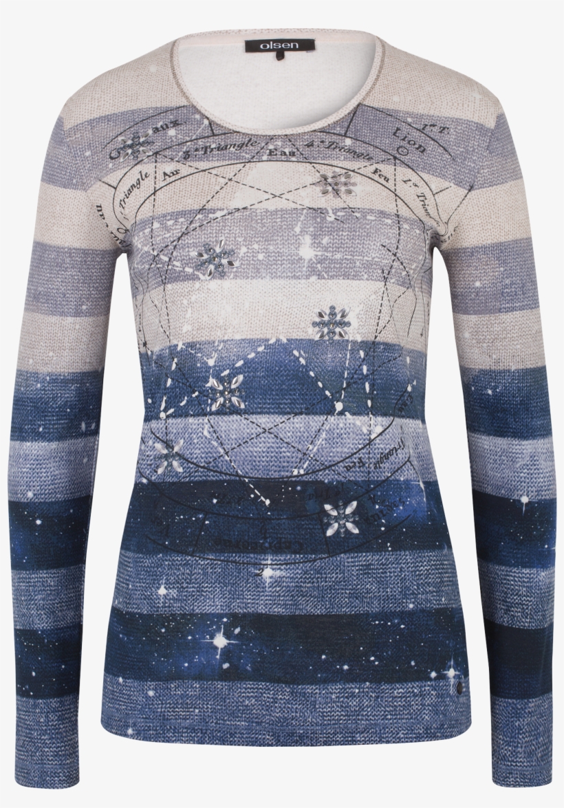 Long-sleeved Top With Colour Gradient - Sleeve, transparent png