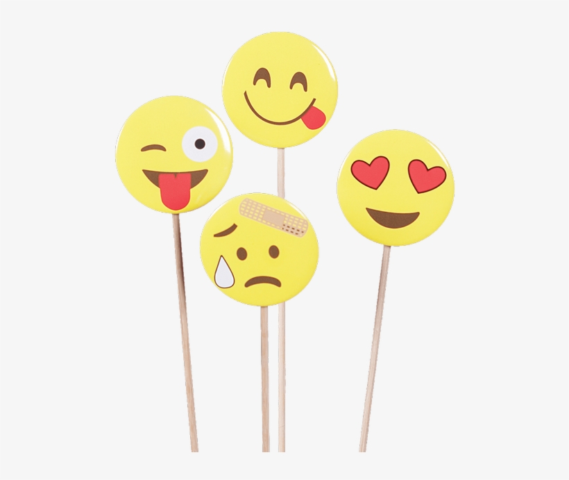 25"rnd Ylw Emoji Pin Pck 4st • - Smiley, transparent png
