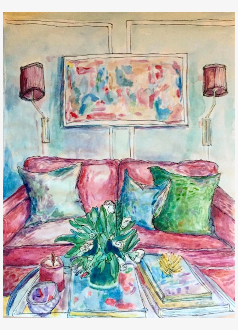 Original "sitting Pretty" Watercolor Study On Paper - Pottery, transparent png