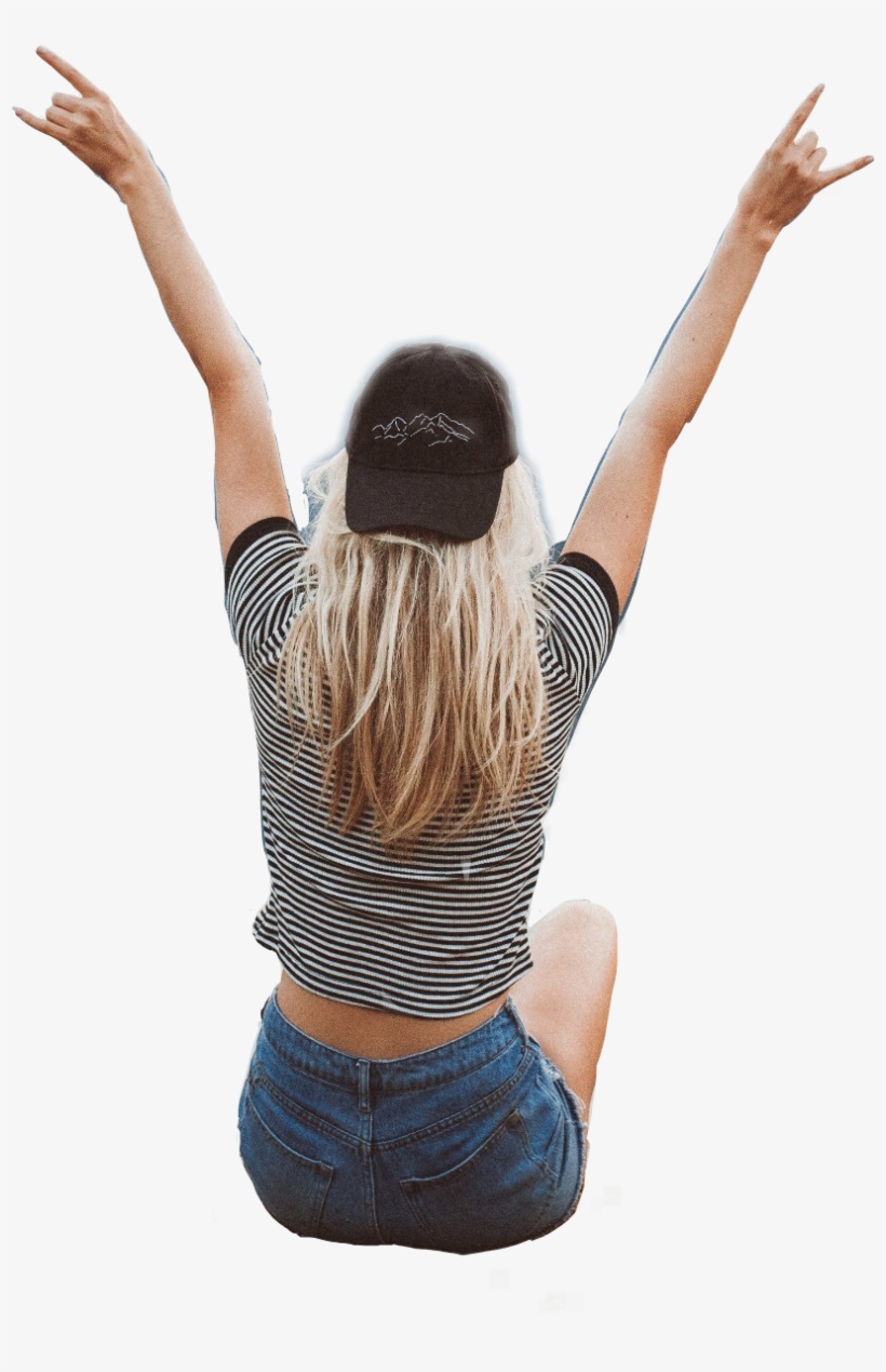 Report Abuse - Girl Sitting Back Png, transparent png