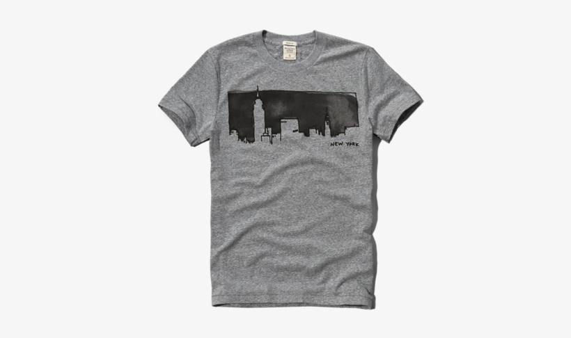 Mens Watercolor Nyc Graphic Tee - T-shirt, transparent png