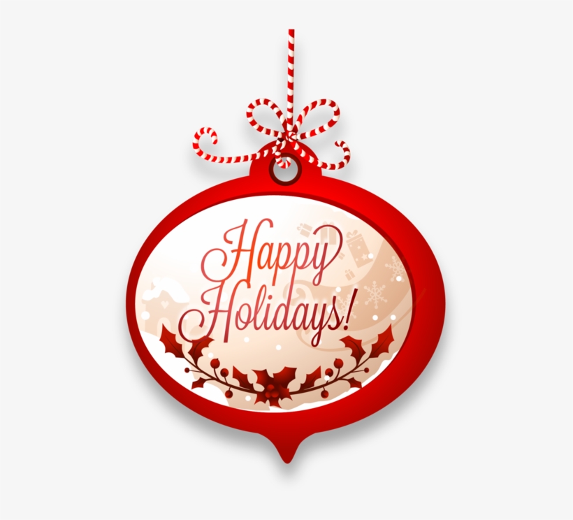 Happy Holidays Red Ornament - Christmas Day, transparent png