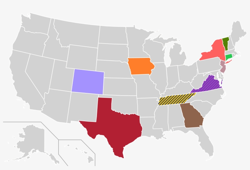 Presidential Candidate Home State Locator Map, 2000 - John F. Kennedy Library, transparent png