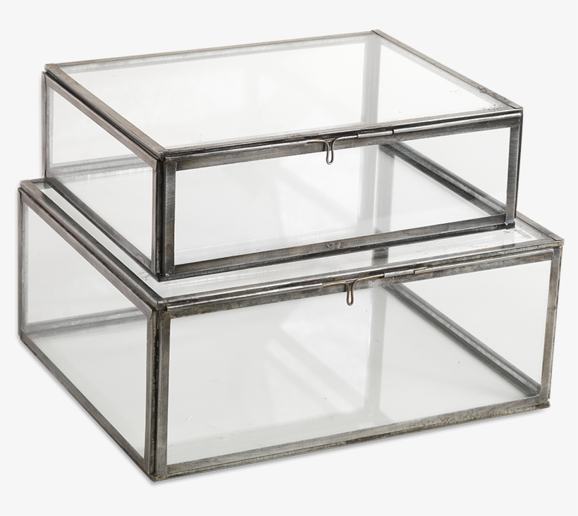 Full Size Of Retail Ideas Shelf Glassware Case White - Nkuku Glass & Metal Box - Small, transparent png