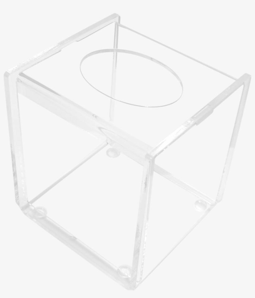 Clear Square Tissue Box - Circle, transparent png