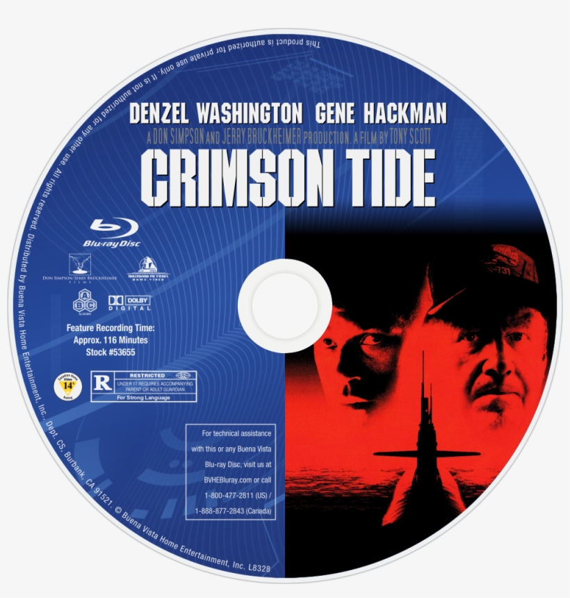 Crimson Tide Bluray Disc Image - Crimson Tide, transparent png