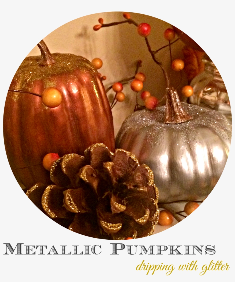Glam Fall Pumpkin Diy Project Glitter Metallic Pumpkins - Mary's Medicinals, transparent png