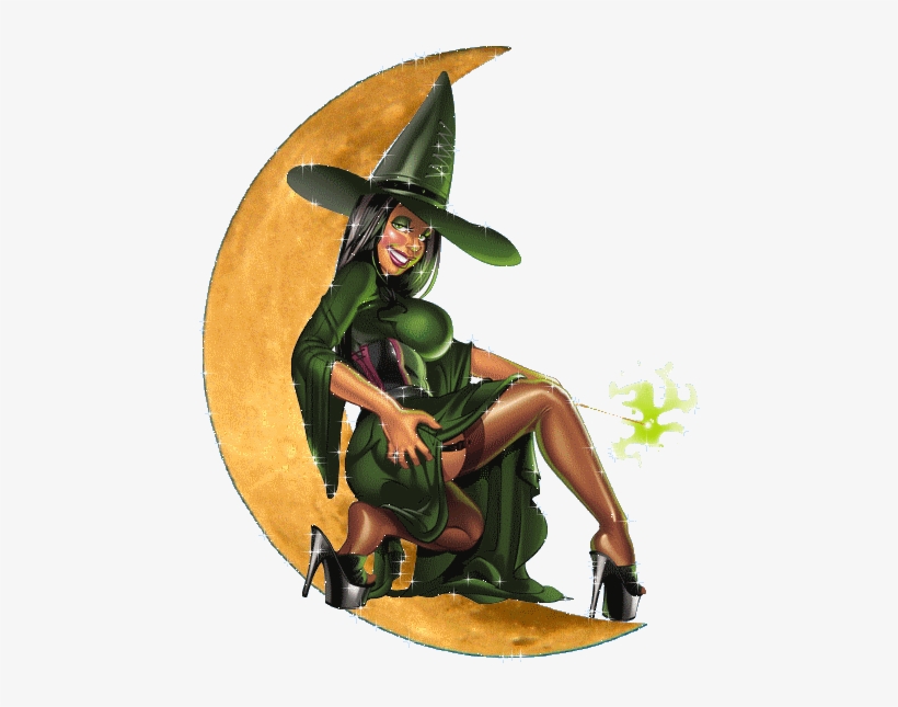 Brujas Gif Movimiento Halloween Gifmaniacos - Gif De Brujas Sexis, transparent png