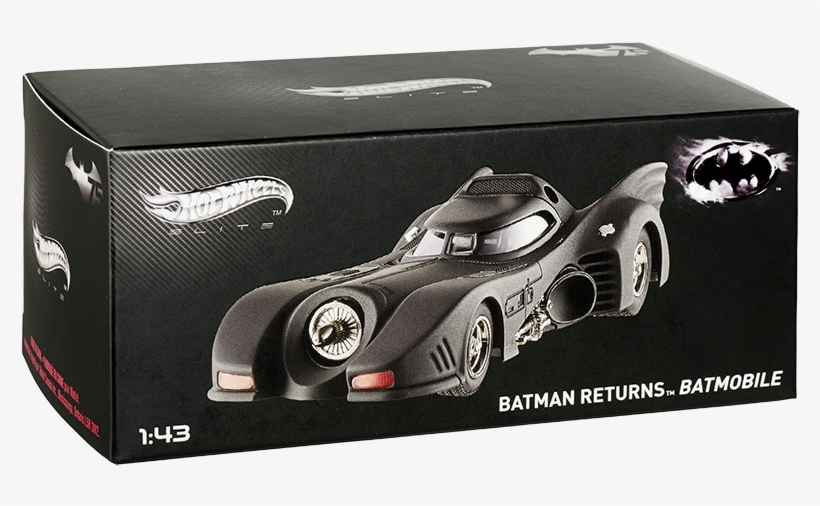 Batman - Batman Returns Batmobile 1:43 Hot Wheels Elite Vehicle, transparent png
