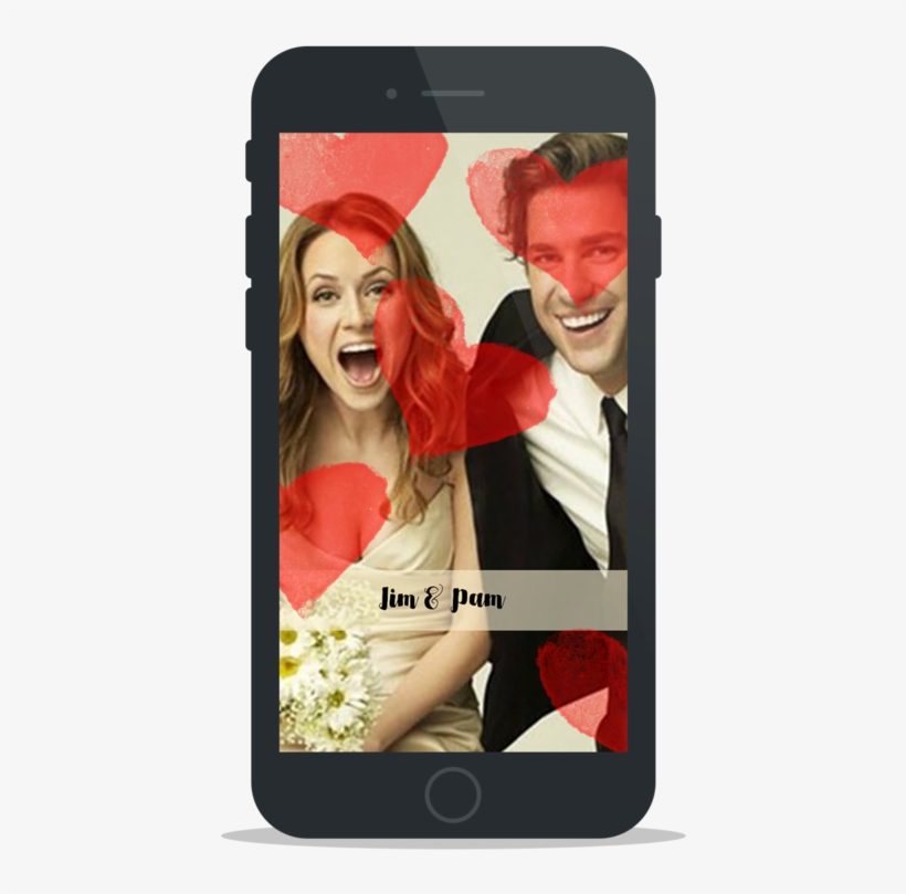 Hearts Screen And Banner Snapchat Geofilter - Iphone, transparent png