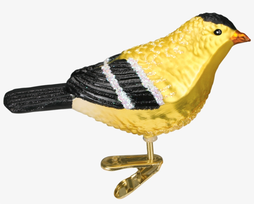 American Goldfinch - Old World Christmas American Goldfinch Glass Ornament, transparent png