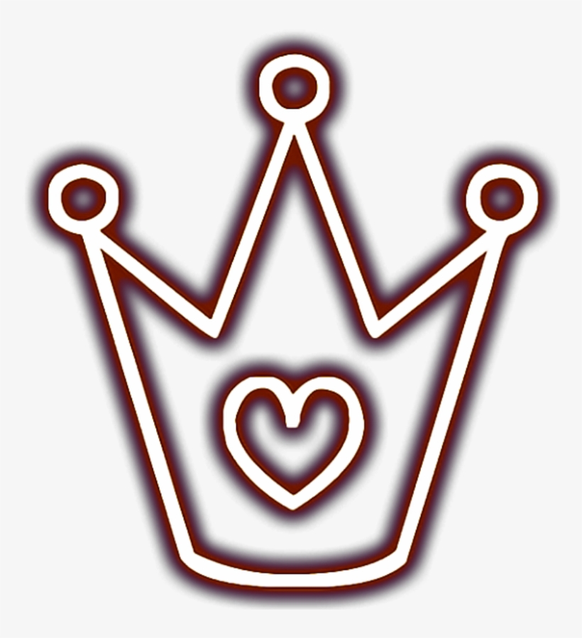 Ftestickers Heart First Snap Snapchat Artistic - Neon Glowing Crown Png, transparent png