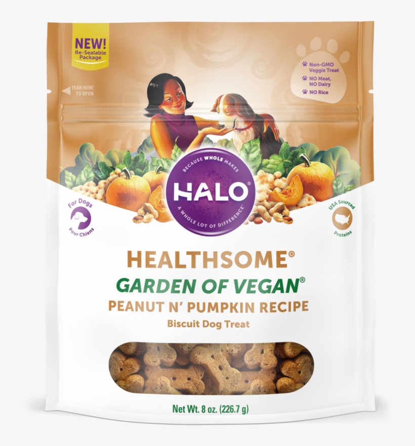 Halo Healthsome Vegan With Peanut 'n Pumpkin Flavored - Halo Spot's Stew Healthy Weight Recipe For Cats Salmon, transparent png