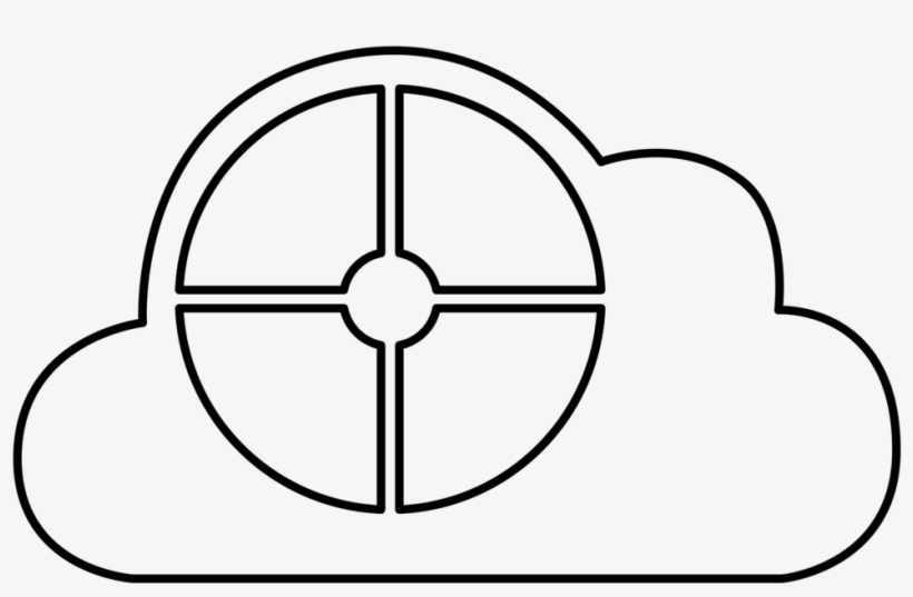 Cloud Icon-black - Illustration, transparent png