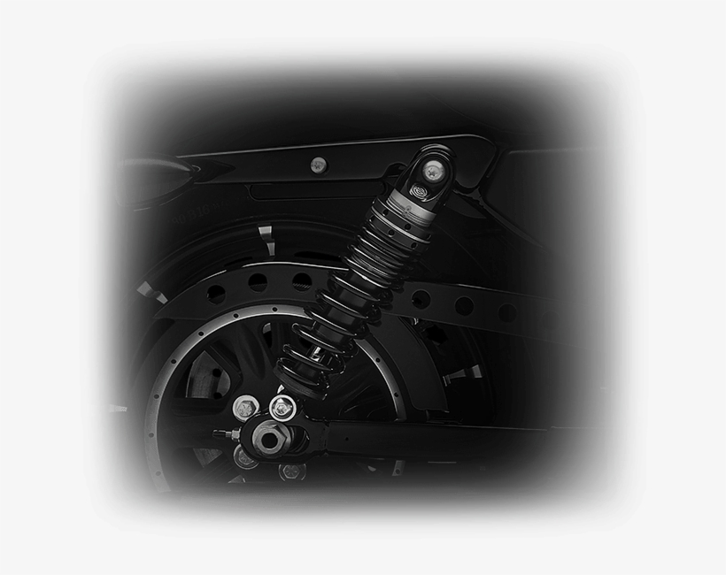 Emulsion Rear Shock With Screw Adjuster - Monochrome, transparent png