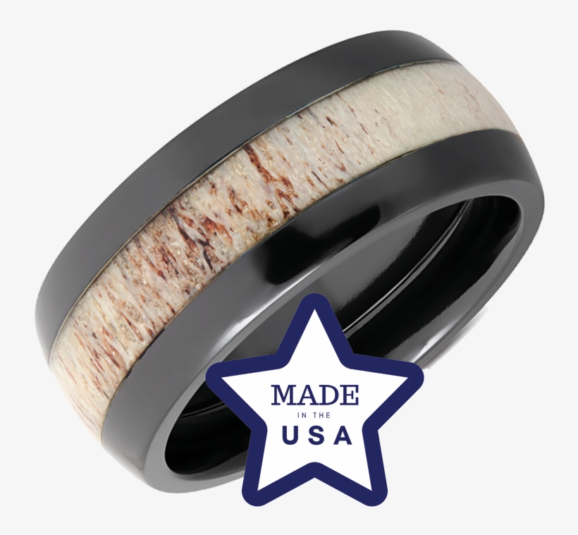 Black Zirconium Antler Ring - Antler, transparent png