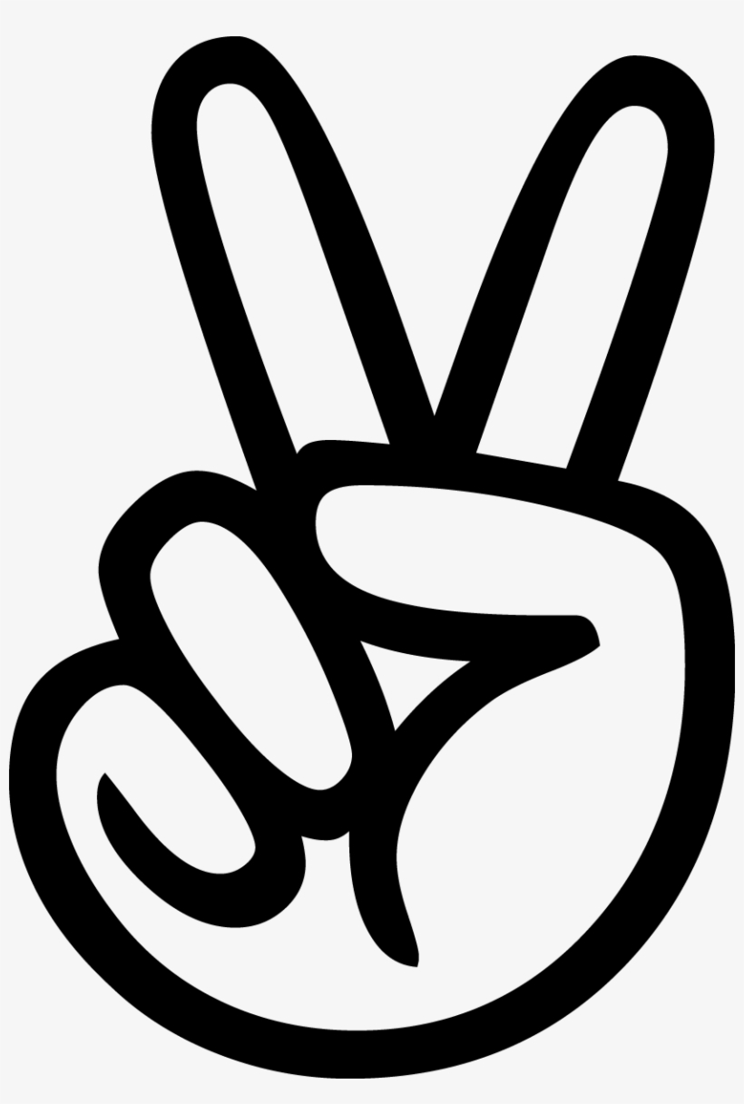 Peace Sign Hand - 834x1198 PNG Download - PNGkit