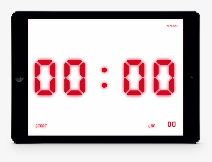 Bnstopwatch Bright Red Loook - Ipad 1, transparent png
