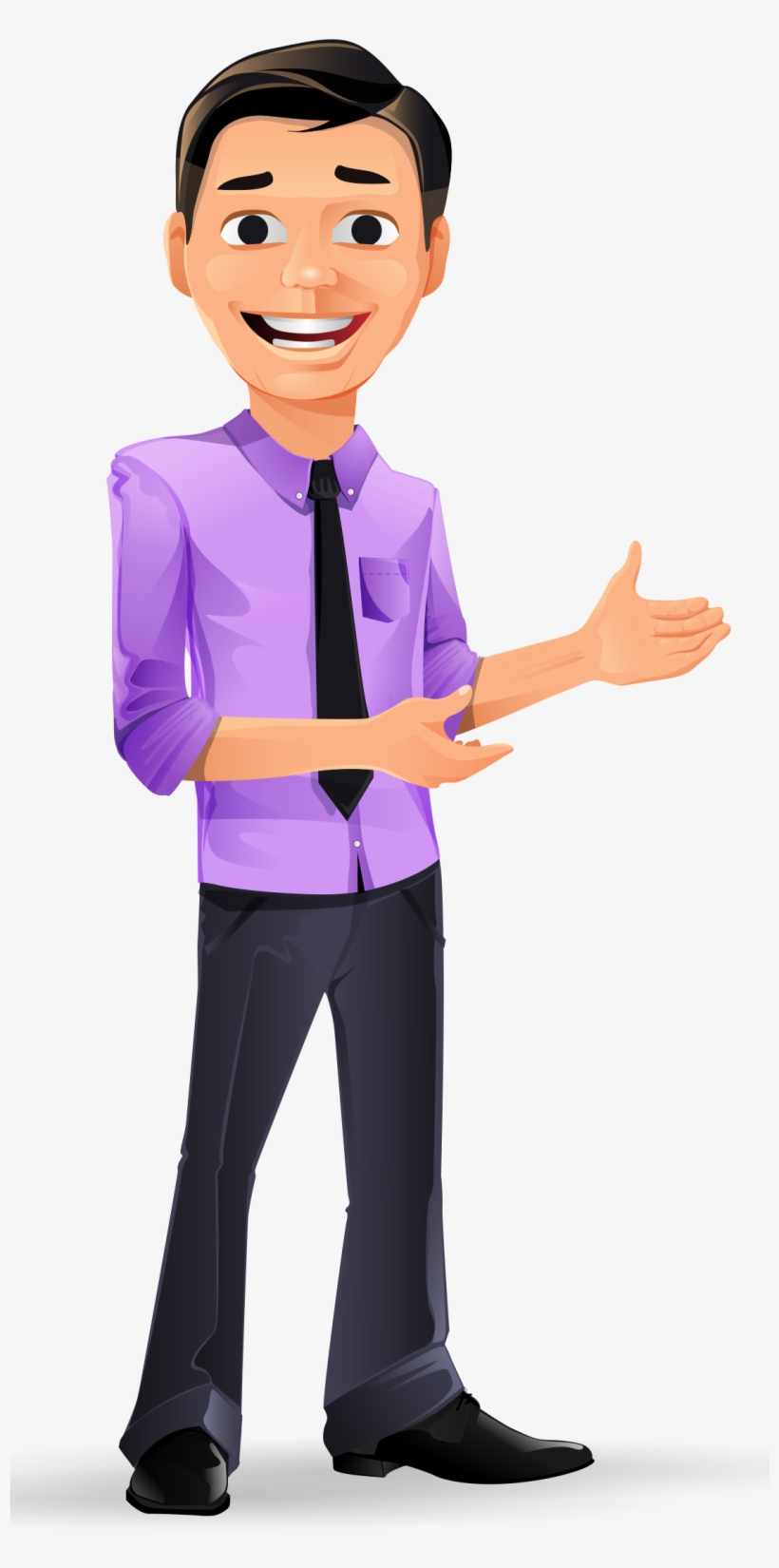 Businessman With A Suitcase Smiling Png Graphic Royalty - Vector Art Characters Png, transparent png