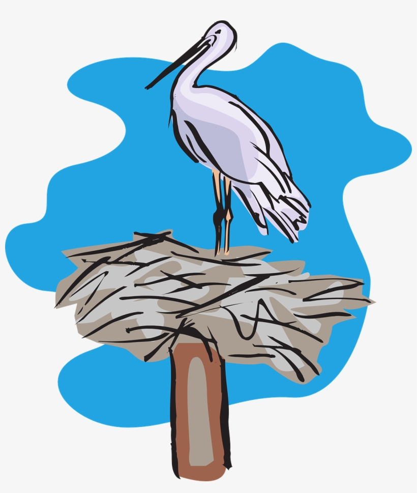 Bird Standing On Nest Svg Clip Arts 528 X 598 Px, transparent png
