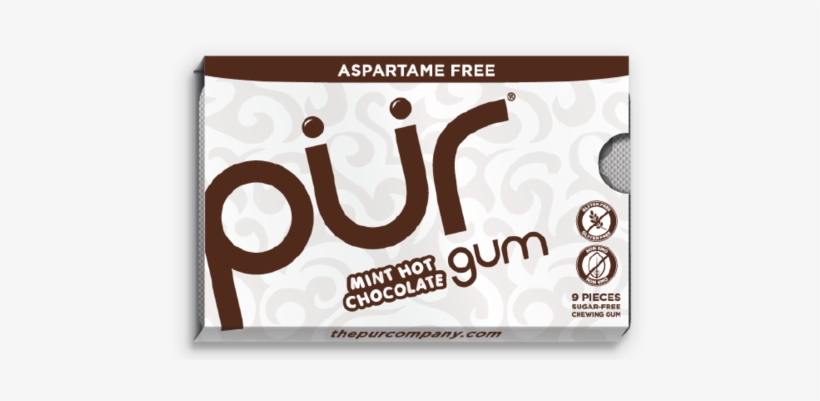 Pur Hot Chocolate Gum Pack - Pur Sugar-free Gum Chocolate Mint, transparent png