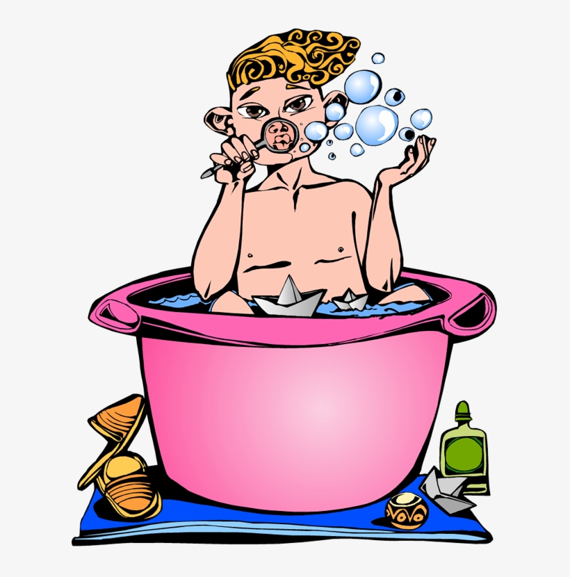 Bathtub Clipart Clean Bathtub - Cleaning Myself Clipart, transparent png