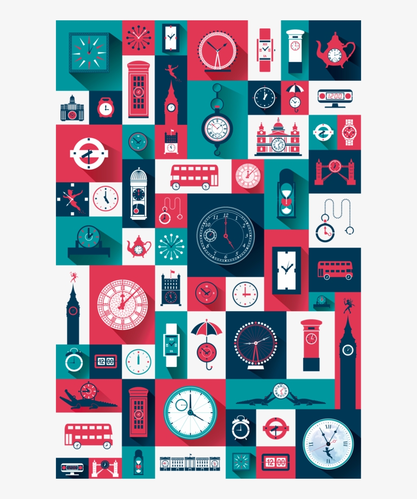 London Time - Flat Design, transparent png