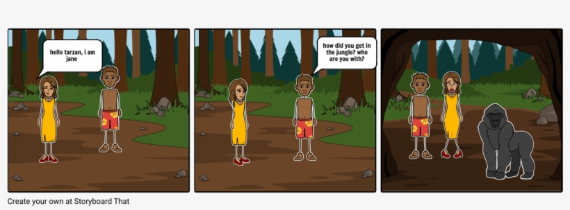 Tarzan And Jane - Cartoon, transparent png