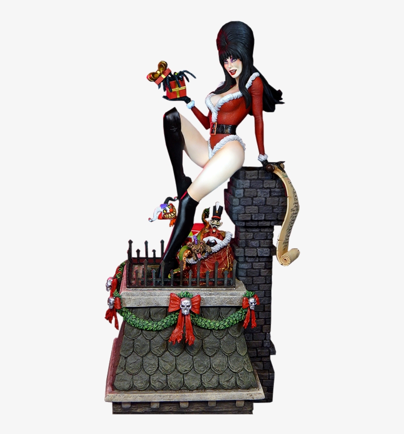 Elvira Scary Christmas Maquette Statue - Elvira Scary Christmas Deluxe Maquette Statue, transparent png