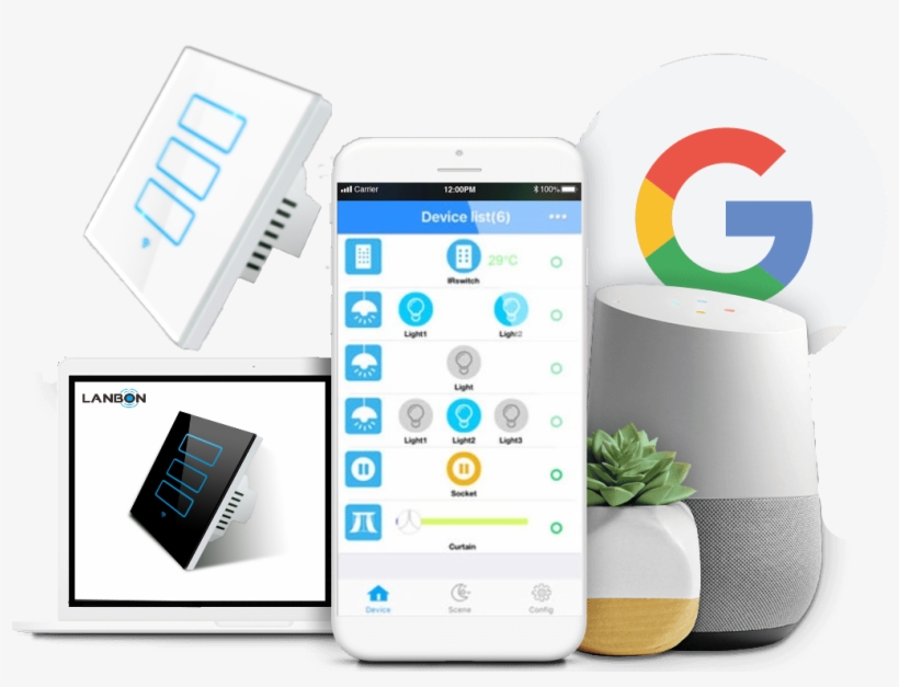 Compatible With Amazon Alexa Lanbon Smart Touch Switches - Iphone, transparent png