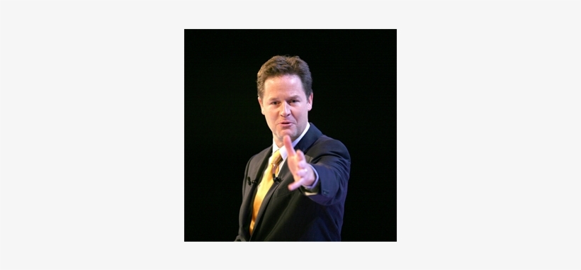 Nick Clegg Pointing - Public Speaking, transparent png