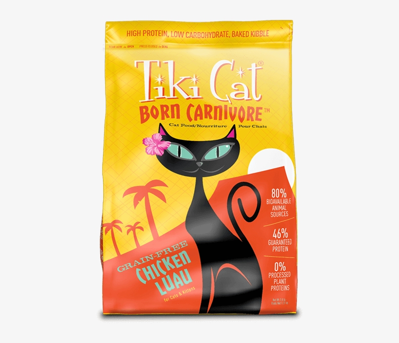 Lightbox - Tiki Cat Dry - Born Carnivore Chicken Luau Cat 2.8lb, transparent png