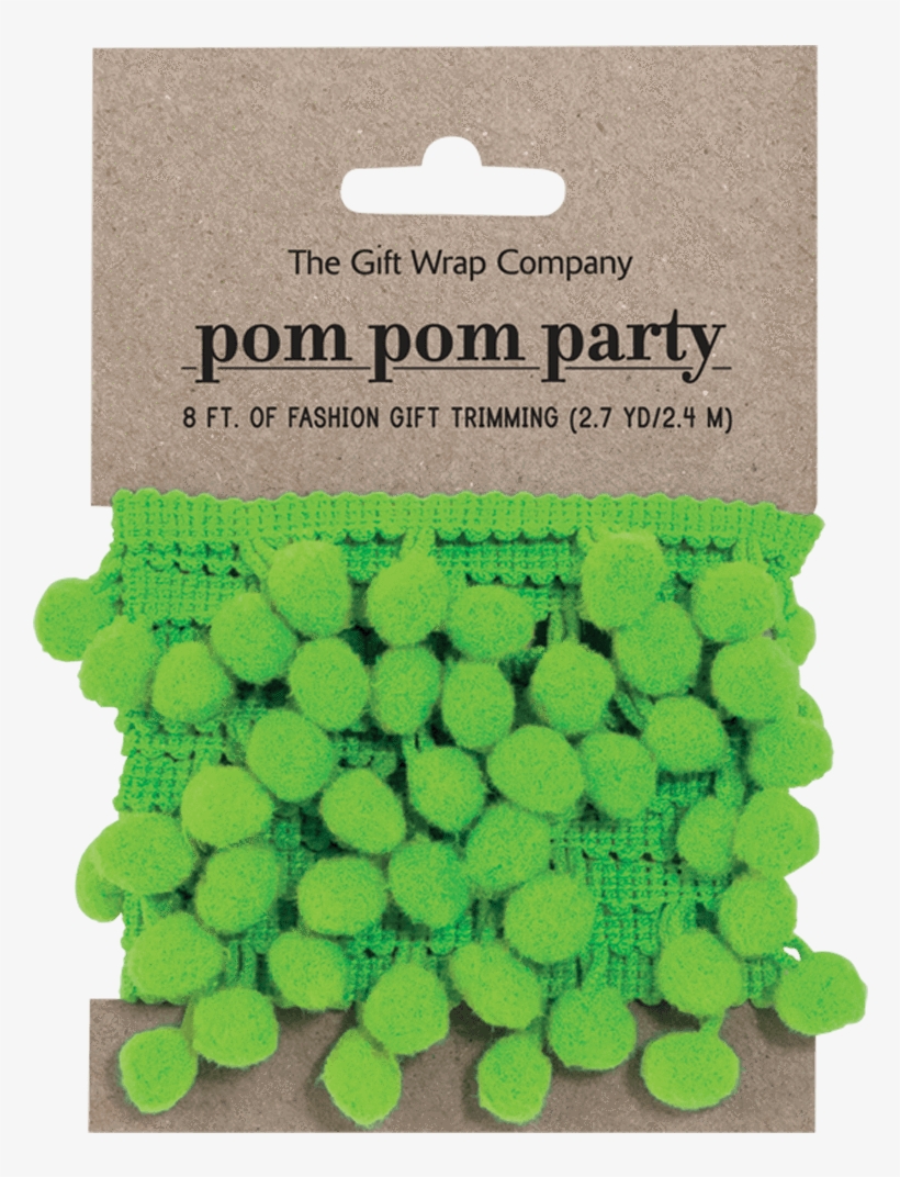 Lime Pom Pom Party Trim - Tree, transparent png