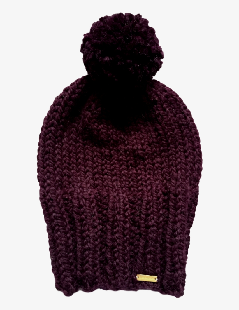 Slouchy Knit Pom Pom Hat - Hat, transparent png