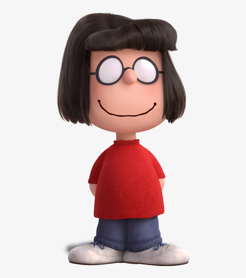 Peanuts Girl With Black Bun Clipart Png - Marcie Peanuts, transparent png