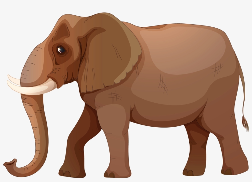 African Elephant Indian - Elephant In The Desert Cartoon, transparent png